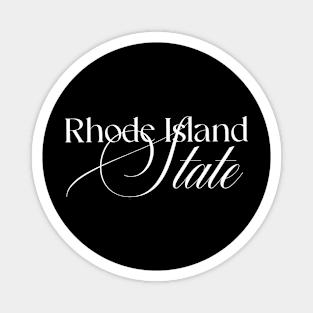 Rhode Island State word design Magnet